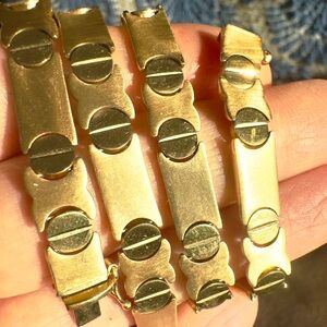 14k Reversible Screw Head link Necklace